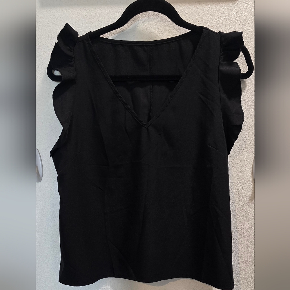 Shein Elegant Black Sleeveless Top